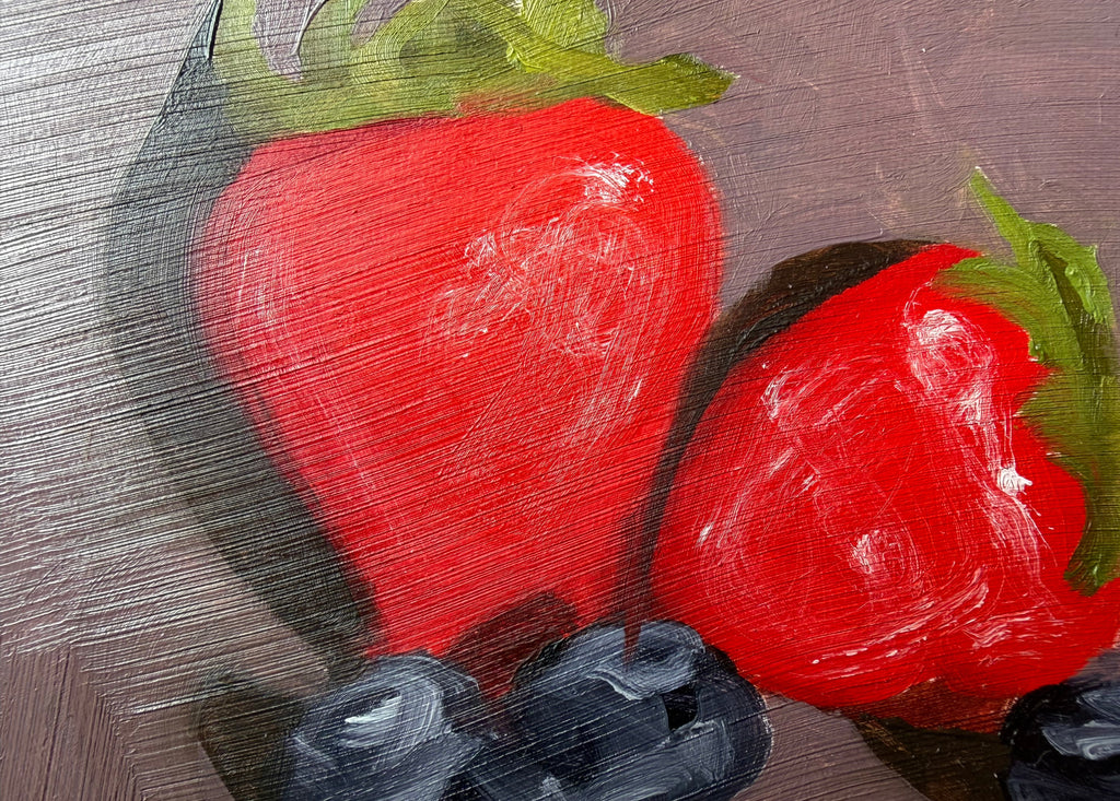 Strawberries and Blueberries in 30 Strokes