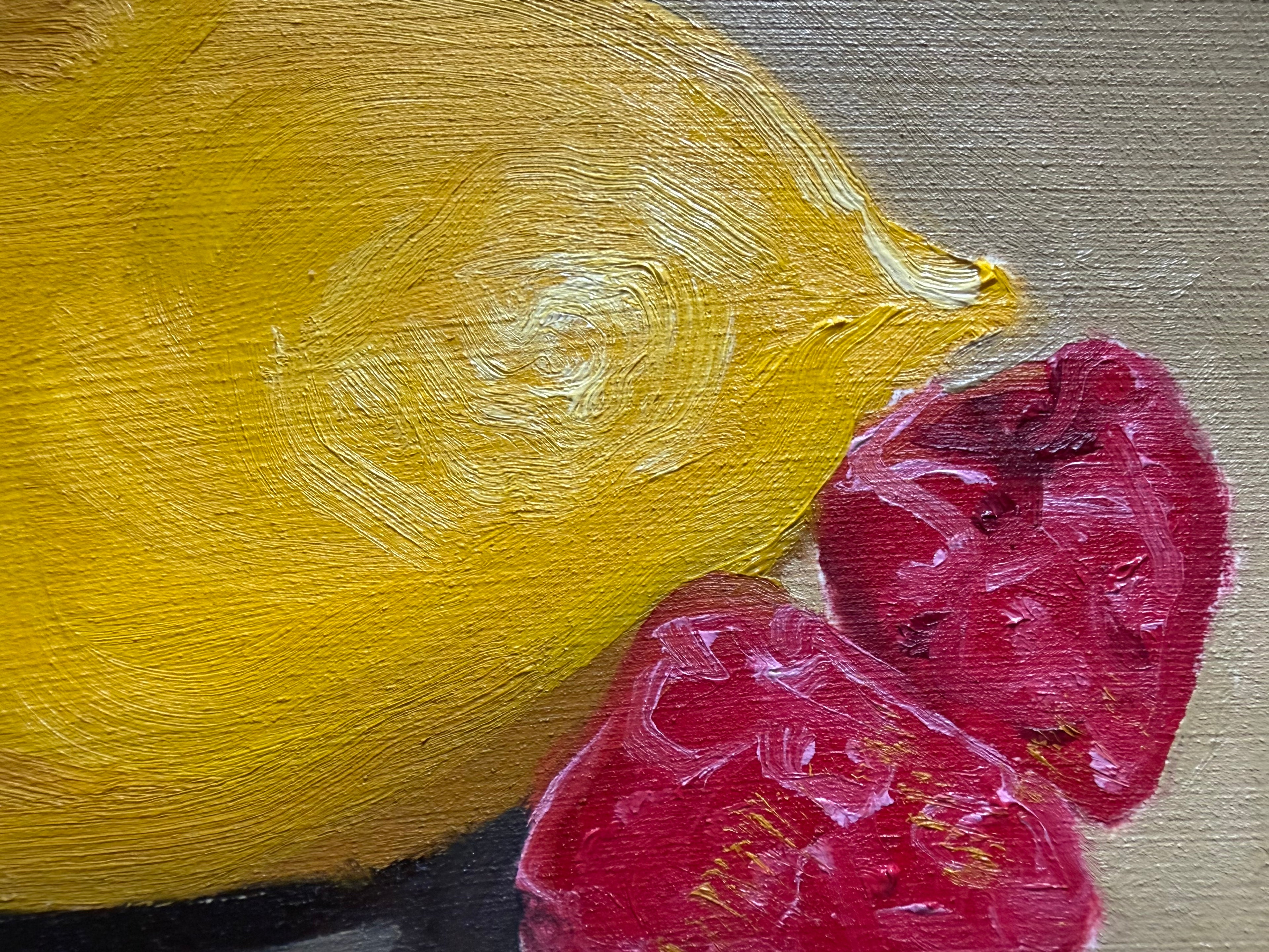Lemon and Raspberries in 30 Strokes